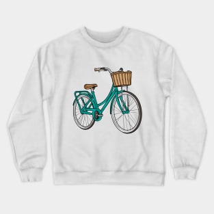 Lady's bike with Basket Crewneck Sweatshirt